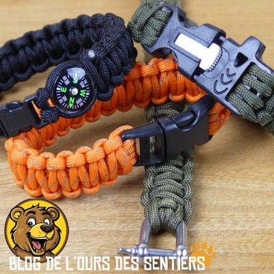 Le bracelet paracorde est initialement un outil kit de survie complet, mais également un objet d'ornement original