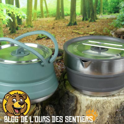 Les pots modèle detour sea to summit en inox et silicone sont repliable pour un gain de place assuré