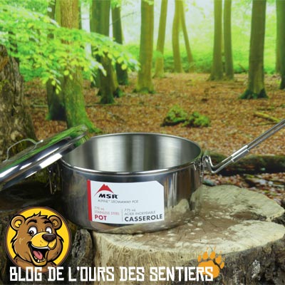 La popote inox Stowaway msr est un système de cuisson bushcraft