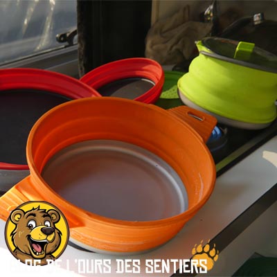 Pour une optimisation de son rangement de vaisselle, les ustensiles de cuisine Sea to Summit qui sont repliables se rangent très facilement