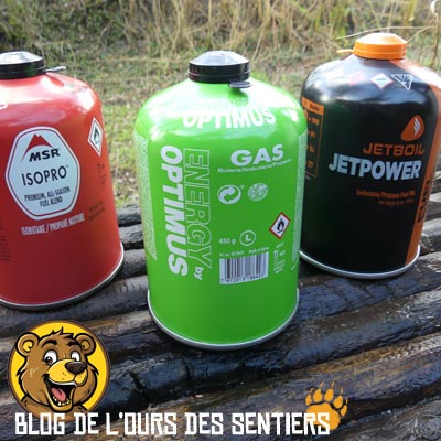 Comment choisir sa cartouche de gaz pour réchaud... Tout savoir sur le blog de l'ours des sentiers