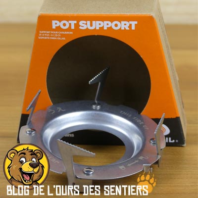 le pot surpport de jetboil permet de placer une popote simple sur un bruleur de réchaud zip flash jetboil