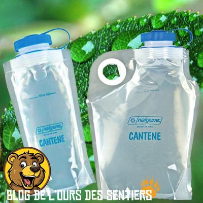 Pour répondre au marché de l'ultra léger, Nalgene propose des gourdes souples et repliables en PET