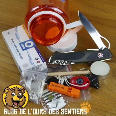 créer son propre kit de survie avec une gourde nalgene large ouverture est facile