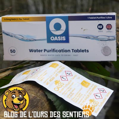 Détruire des garmes pathogènes présents dans l'eau potable est facile et rapide avec les pastilles désinfectantes chlorées oasis