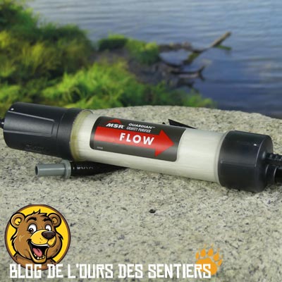 Le filtre gravité Guardian de MSR assure la filtration des virus à partir de n'importe quelle eau prélevée dans la nature
