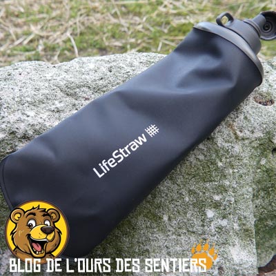 La gourde filtrante Peak lifestraw est certainement la meilleure gourde giltrante souple pour randonner