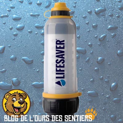 Utilisant une membrane d'ultra filtration, la gourde filtrante lifesaver permet d'éliminer virus et polluants chimiques de l'eau potable
