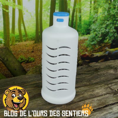 La cartouche filtrante de la gourde journey sagan est certes volumineuse, mais assure la filtration des virus