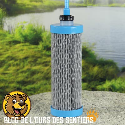 Une cartouche à membrane plissée, ultra légère et aux pouvoirs de filtration inégalés sur des appareils portables (virus, polluants chimiques)