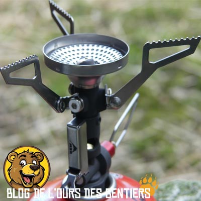 Le Réchaud Pocket Rocket Deluxe MSR est un bon compromis entre poids et puissance de chauffe