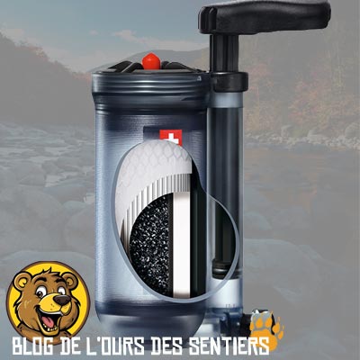 le filtre hiker pro Katadyn utilise la technologie des fibres de verre pour sa cartouche filtrante