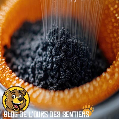Filtrer de l'eau à travers du charbon actif va permettre d'éliminer les contaminants chimiques ainsi que les mauvais gouts