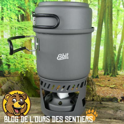 Le Set Popote et réchaud Hexamine Esbit est complet, un vrai système de cuisson compact