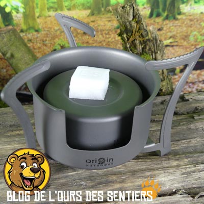 Set de cuisson multi combustible Titane Origin Outdoors avec tablette esbit