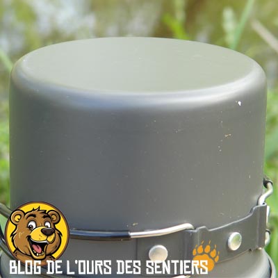 Pour le comparatif de temps de chauffe entre des pots de cuissons avec et sans échangeur thermique, j'utilise des pots biwak 1-2 personnes Origin Outdoors