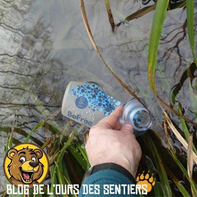 Vraiment pratique les prélèvements d'eau avec la gourde Befree