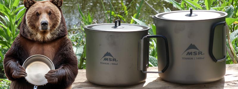 Test bouilloire en titane ultra légere msr kettle pour randonner léger avis par l'ours des sentiers