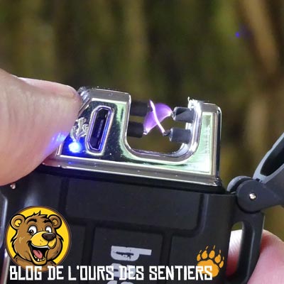 Le briquet plasma basic nature arc usb permet de générer deux arcs électriques puissants