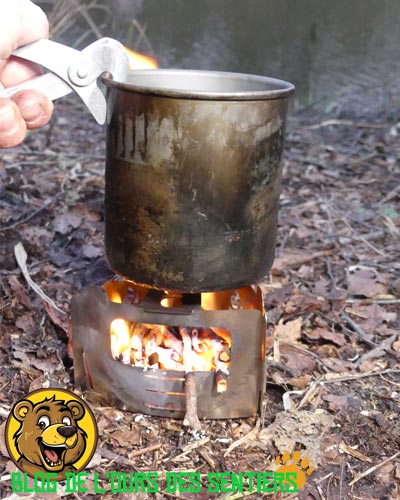 La popote trail mini solo msr en aluminium anodisé est un bon choix pour le bivouac