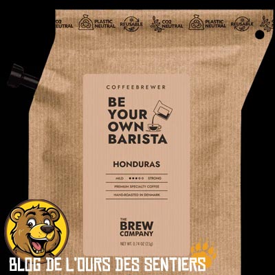 Sachet de café moulu avec cafetière presse café française filtre intégré the Brew Company