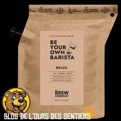 Sachet de café moulu avec cafetière presse café française filtre intégré the Brew Company