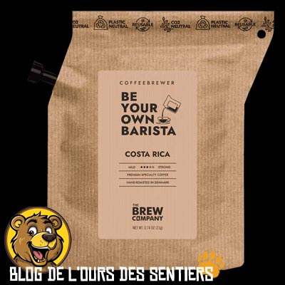 Sachet de café moulu avec cafetière presse café française filtre intégré the Brew Company