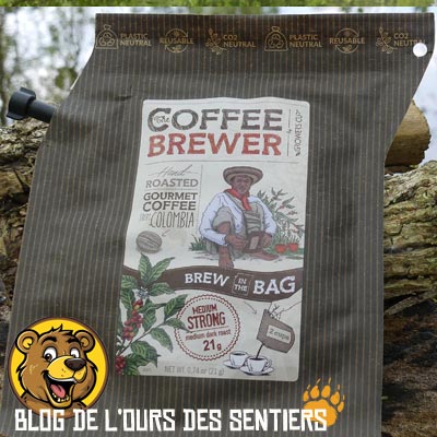 Pour le test, j'utilise un sachet de café Colombie Coffee Brewer de the brew company