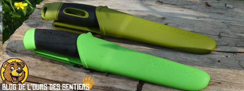 Peu de changements hormis la pierre à feu entre un couteau companion Spark et un simple companion morakniv