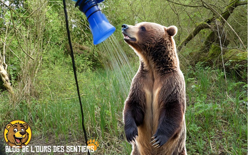L'avis de la douche de voyage portablre Lifeventure par l'ours des sentiers