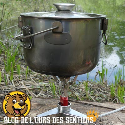 Adaptateur de cartouche déporté pour réchaud randonnée MSR lowdown