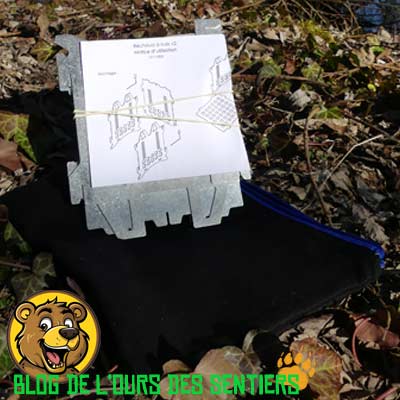 Réchaud à bois Fabogliss inox 304L pliable robuste fabrication française pour bivouac et bushcraft.