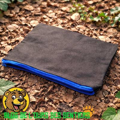 Housse de transport réchaud Fabogliss en coton canvas robuste pour rangement bivouac et bushcraft.