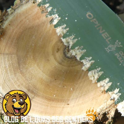 Avec ses dents de qualité et sa lame en acier carbone robuste, le scie de poche Opinel N12 assure des coupes de bois très fines et sans défauts