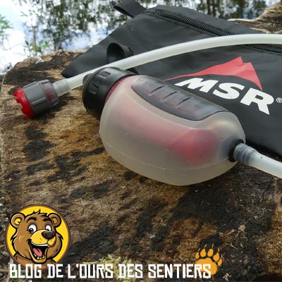 avis trailshot msr, meilleur filtre eau portable système de pompe filtrante manuelle ultra léger pour randonner