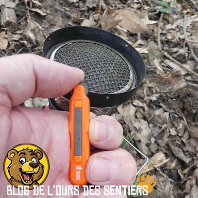 Sans piezo pour l'allumage du bruleur radiant du réchaud windburner, il est nécessaire de s'équiper d'un briquet